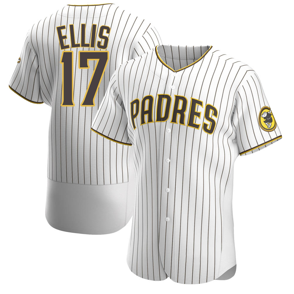Authentic A.J. Ellis Men's San Diego Padres White /Brown Home Jersey Authentic A.J. Ellis Men's San Diego Padres White /Brown Home Jersey