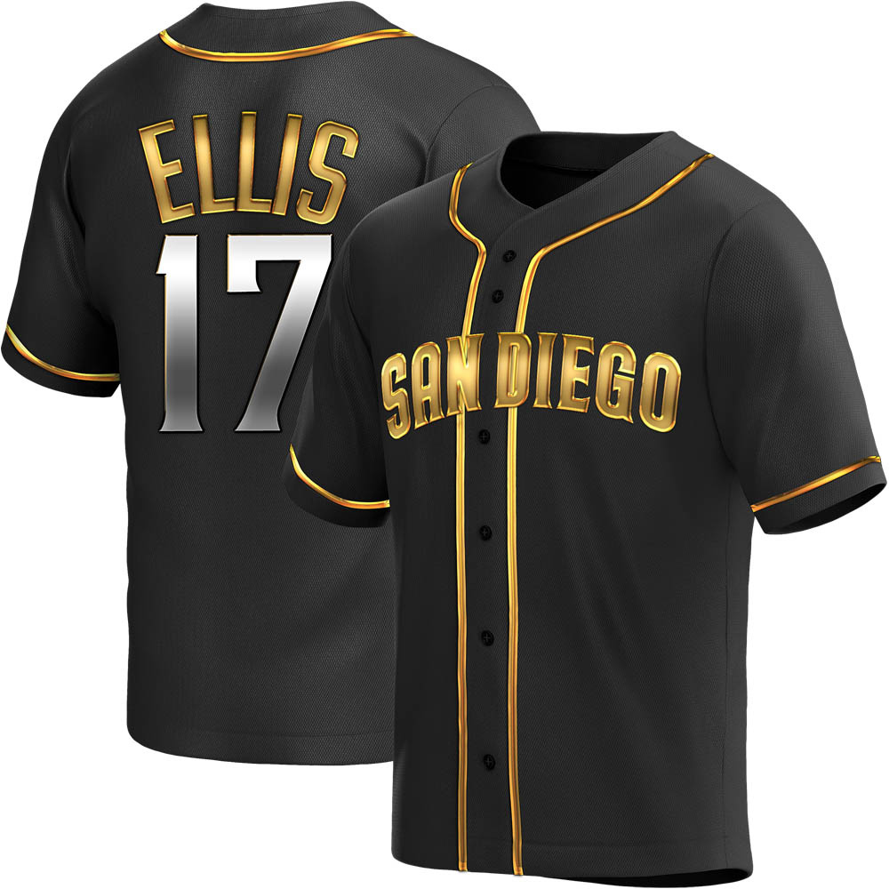 Replica A.J. Ellis Men's San Diego Padres Black Golden Alternate Jersey Replica A.J. Ellis Men's San Diego Padres Black Golden Alternate Jersey