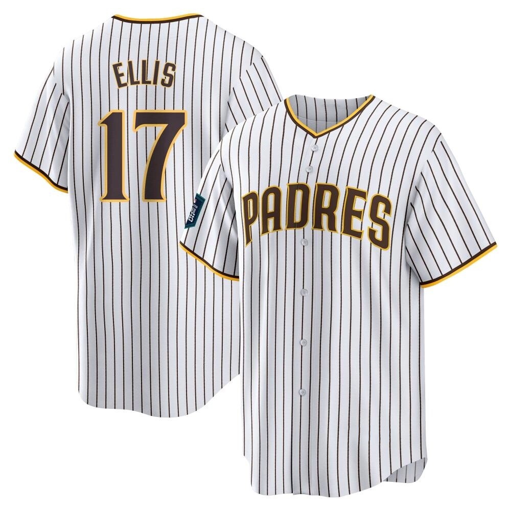 Replica A.J. Ellis Men's San Diego Padres White 2024 World Tour Seoul Series Home Jersey Replica A.J. Ellis Men's San Diego Padres White 2024 World Tour Seoul Series Home Jersey