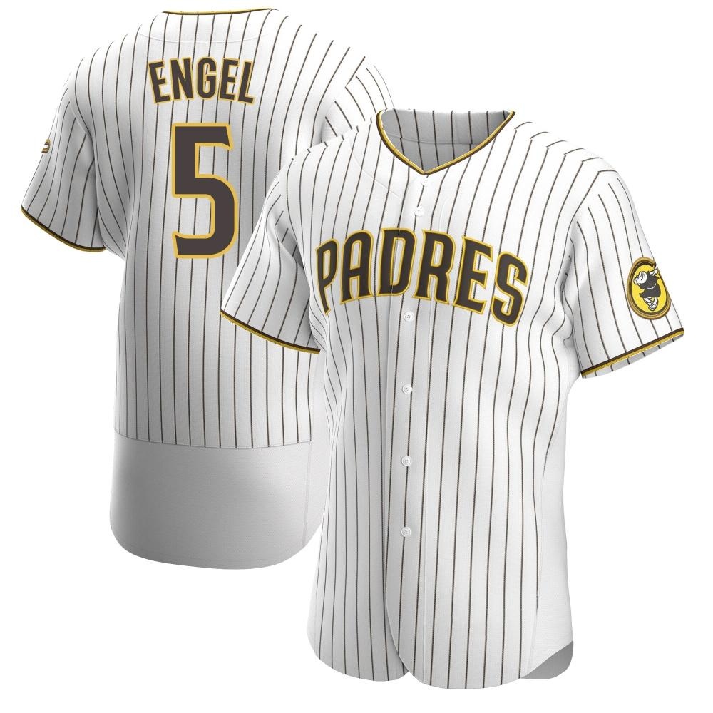 Authentic Adam Engel Men's San Diego Padres White /Brown Home Jersey Authentic Adam Engel Men's San Diego Padres White /Brown Home Jersey