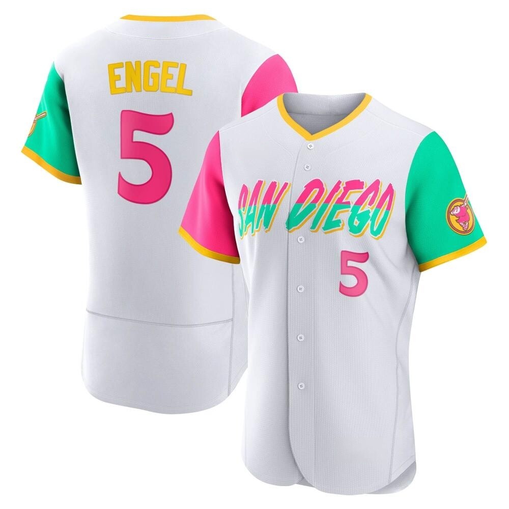 Authentic Adam Engel Men's San Diego Padres White 2022 City Connect Jersey Authentic Adam Engel Men's San Diego Padres White 2022 City Connect Jersey