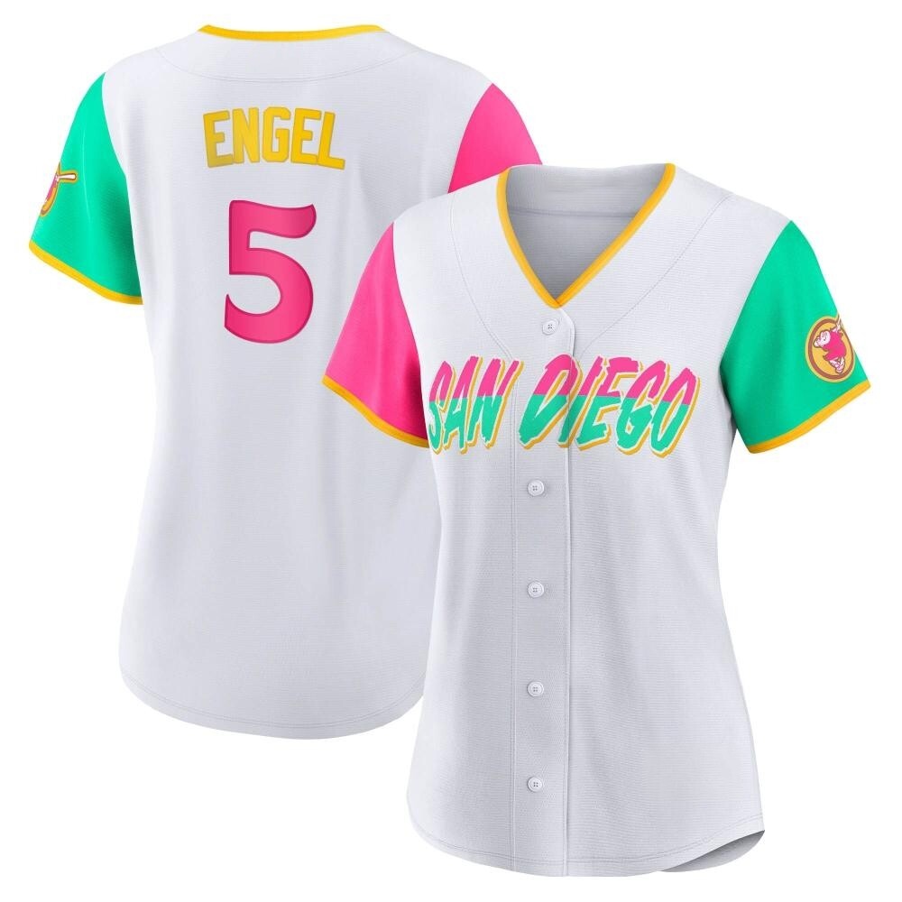 Authentic Adam Engel Women's San Diego Padres White 2022 City Connect Jersey Authentic Adam Engel Women's San Diego Padres White 2022 City Connect Jersey