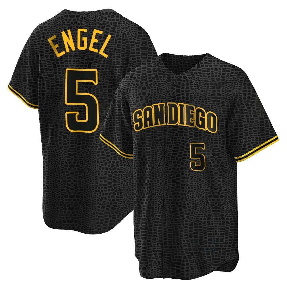 Replica Adam Engel Men's San Diego Padres Black Snake Skin City Jersey Replica Adam Engel Men's San Diego Padres Black Snake Skin City Jersey