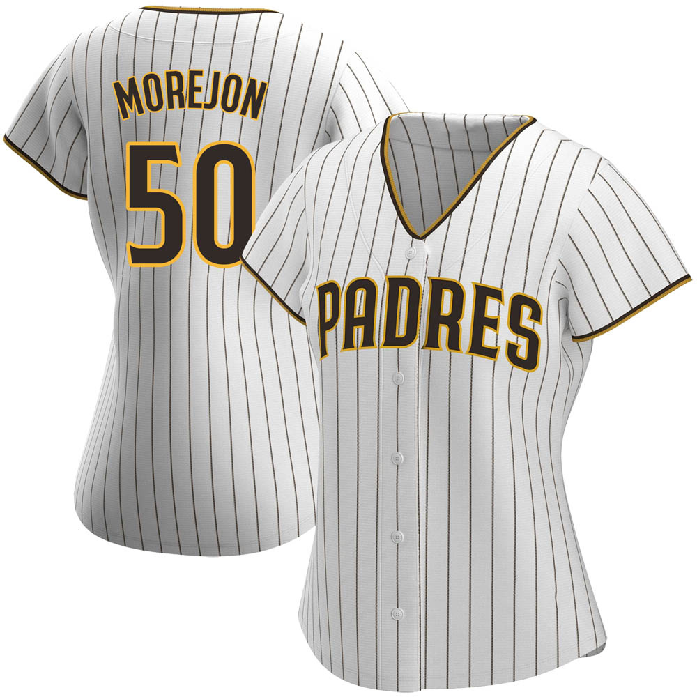 Authentic Adrian Morejon Women's San Diego Padres White /Brown Home Jersey Authentic Adrian Morejon Women's San Diego Padres White /Brown Home Jersey