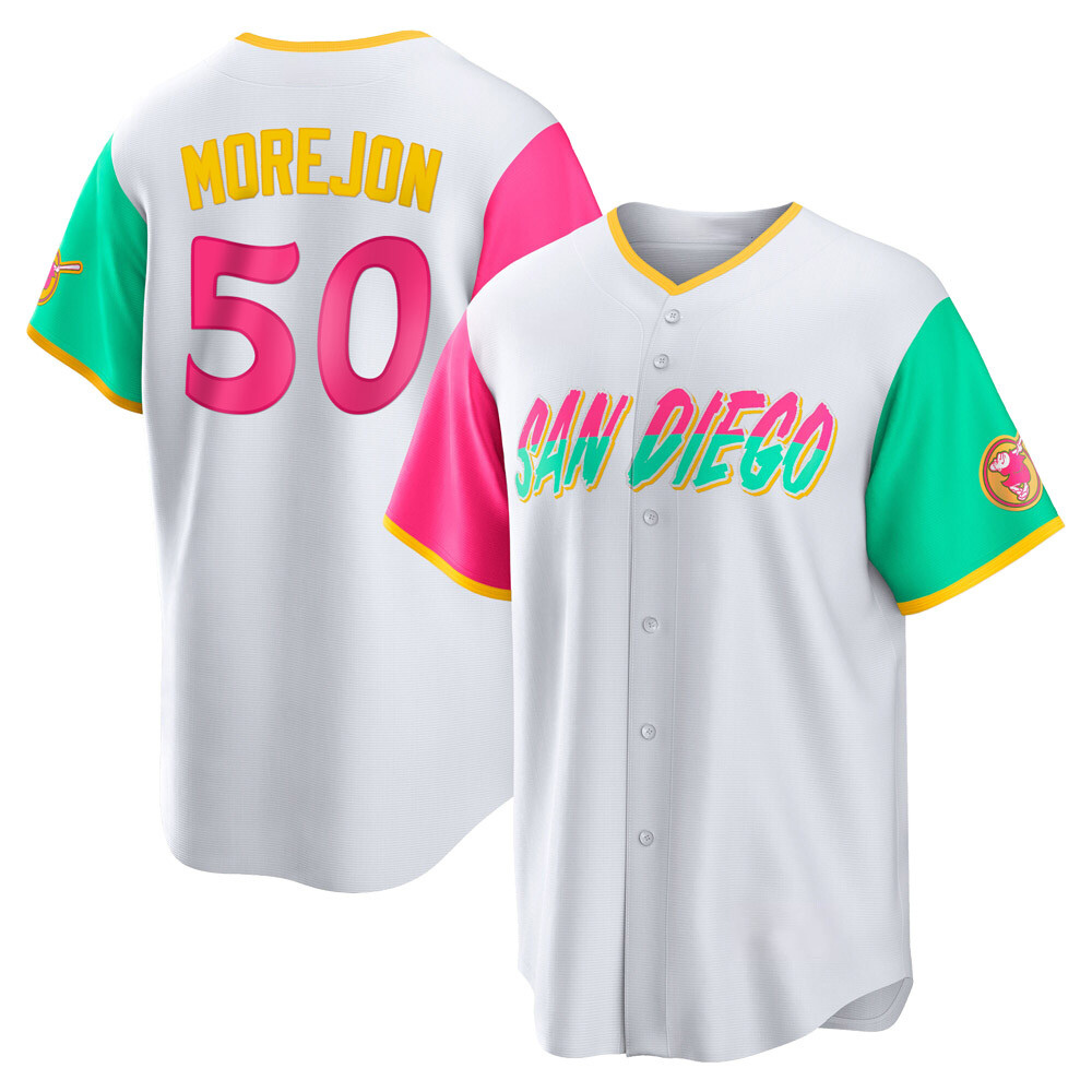 Replica Adrian Morejon Men's San Diego Padres White 2022 City Connect Jersey Replica Adrian Morejon Men's San Diego Padres White 2022 City Connect Jersey