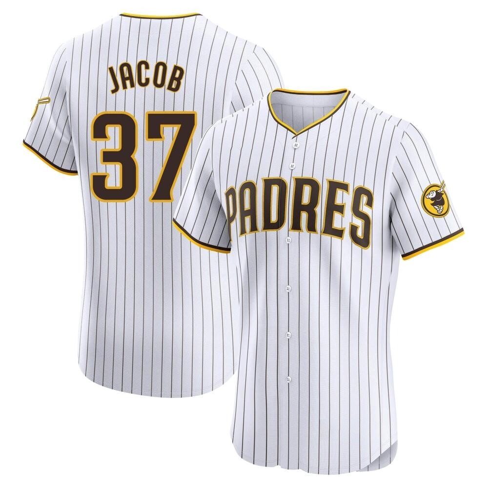 Elite Alek Jacob Men's San Diego Padres White Home Jersey Elite Alek Jacob Men's San Diego Padres White Home Jersey
