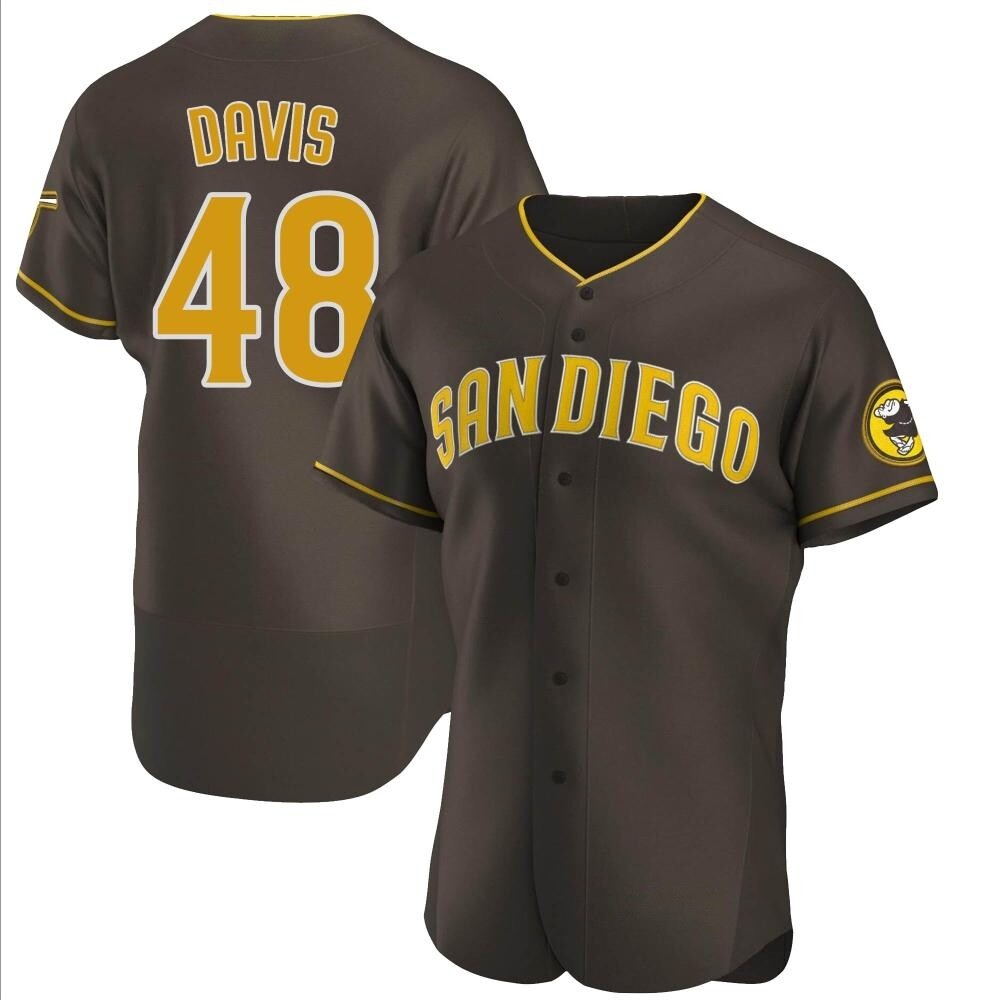 Authentic Austin Davis Men's San Diego Padres Brown Road Jersey Authentic Austin Davis Men's San Diego Padres Brown Road Jersey