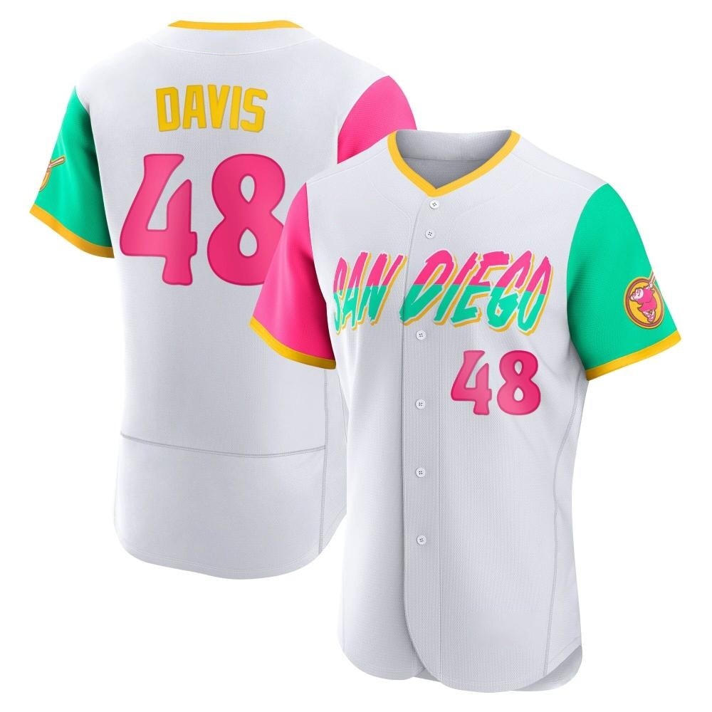 Authentic Austin Davis Men's San Diego Padres White 2022 City Connect Jersey Authentic Austin Davis Men's San Diego Padres White 2022 City Connect Jersey