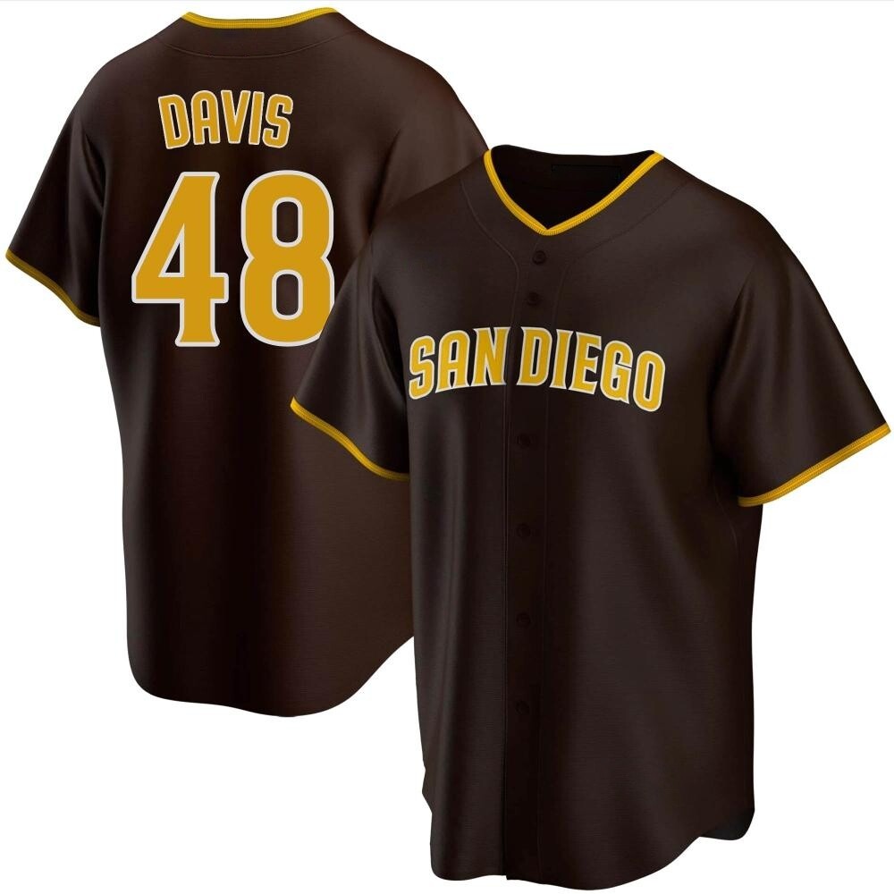 Replica Austin Davis Men's San Diego Padres Brown Road Jersey Replica Austin Davis Men's San Diego Padres Brown Road Jersey