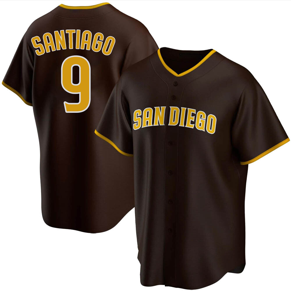 Replica Benito Santiago Men's San Diego Padres Brown Road Jersey Replica Benito Santiago Men's San Diego Padres Brown Road Jersey