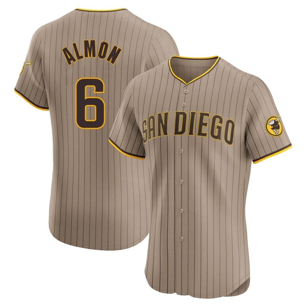 Elite Bill Almon Men's San Diego Padres Brown Alternate Jersey Elite Bill Almon Men's San Diego Padres Brown Alternate Jersey