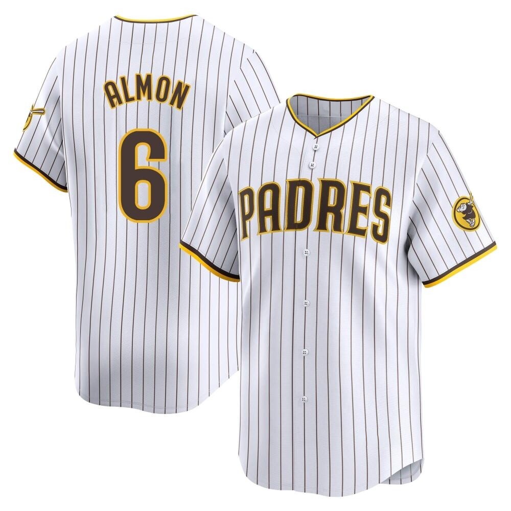 Limited Bill Almon Men's San Diego Padres White Home Jersey