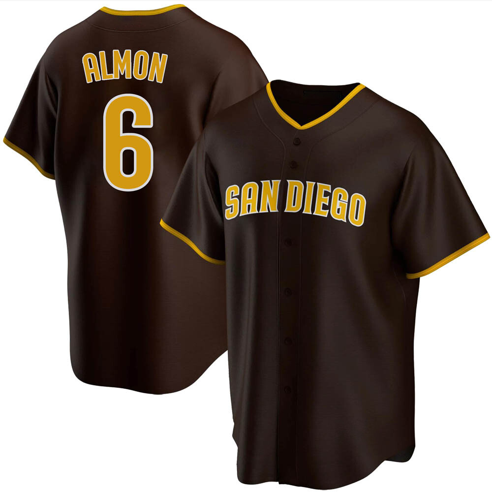 Replica Bill Almon Men's San Diego Padres Brown Road Jersey Replica Bill Almon Men's San Diego Padres Brown Road Jersey