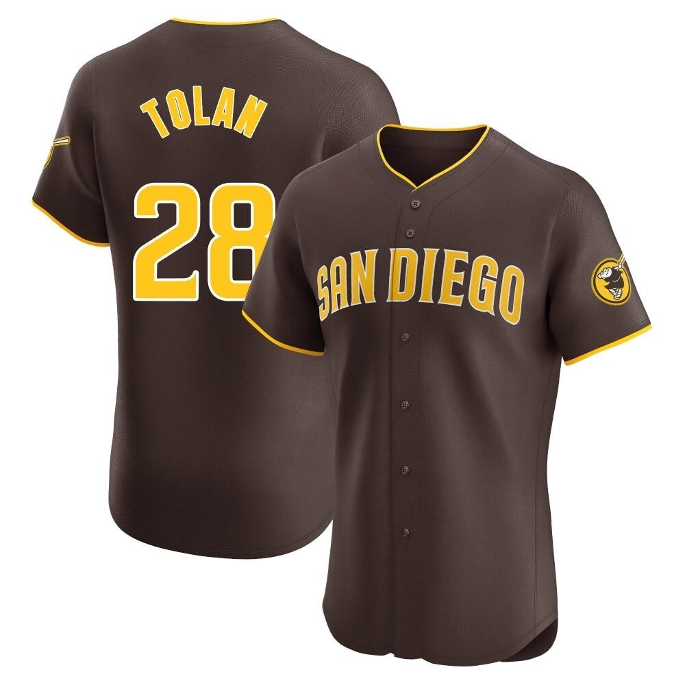 Elite Bobby Tolan Men's San Diego Padres Brown Road Vapor Premier Jersey Elite Bobby Tolan Men's San Diego Padres Brown Road Vapor Premier Jersey