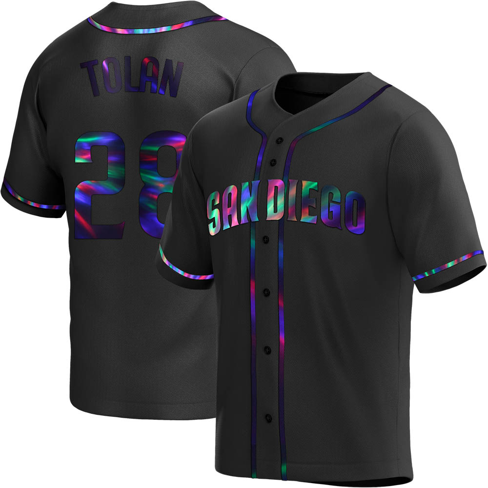 Replica Bobby Tolan Youth San Diego Padres Black Holographic Alternate Jersey Replica Bobby Tolan Youth San Diego Padres Black Holographic Alternate Jersey