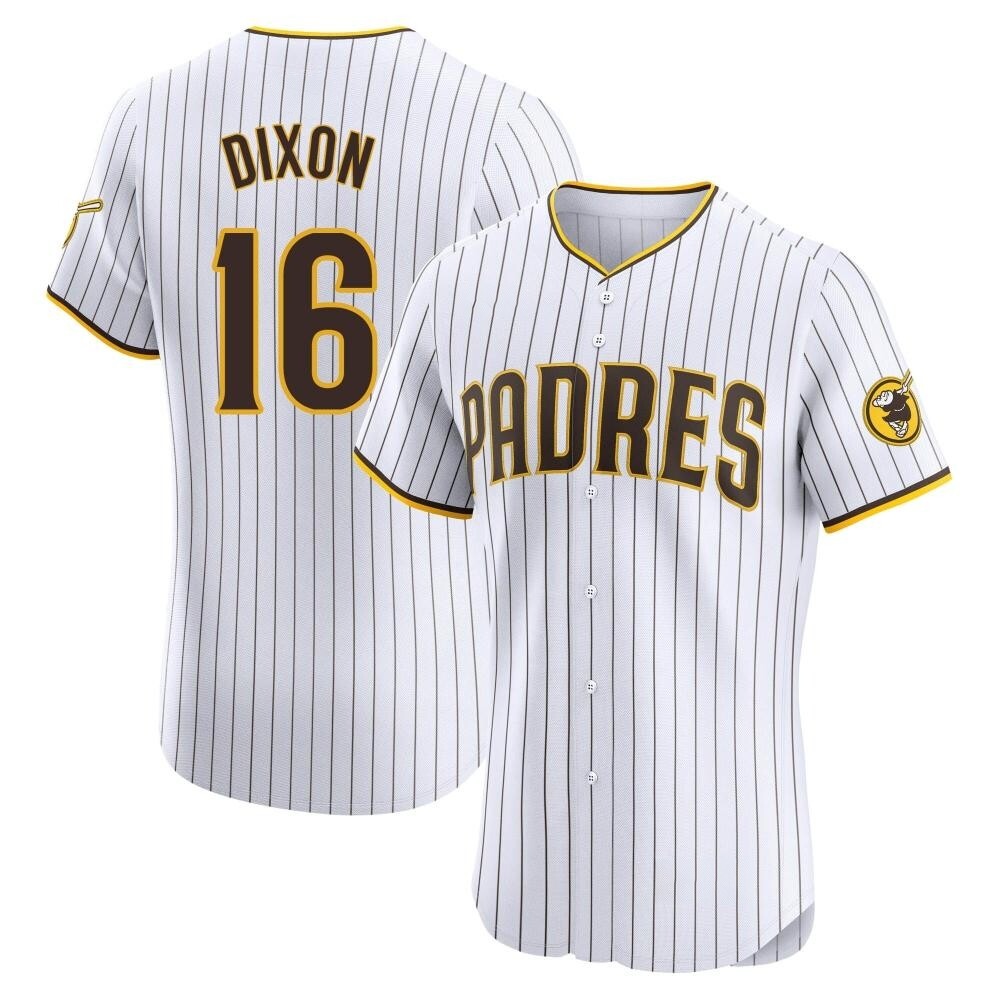 Elite Brandon Dixon Men's San Diego Padres White Home Jersey Elite Brandon Dixon Men's San Diego Padres White Home Jersey