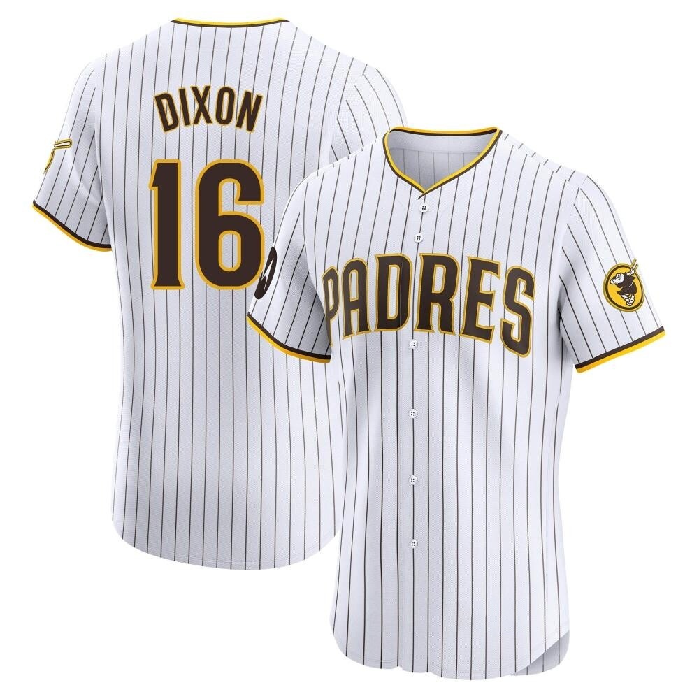 Elite Brandon Dixon Men's San Diego Padres White Home Patch Jersey Elite Brandon Dixon Men's San Diego Padres White Home Patch Jersey