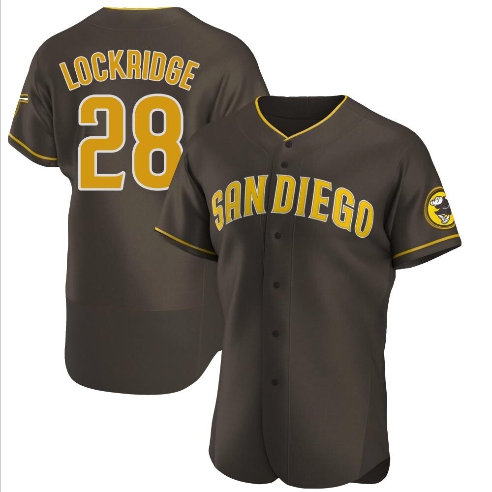 Authentic Brandon Lockridge Men's San Diego Padres Brown Road Jersey Authentic Brandon Lockridge Men's San Diego Padres Brown Road Jersey