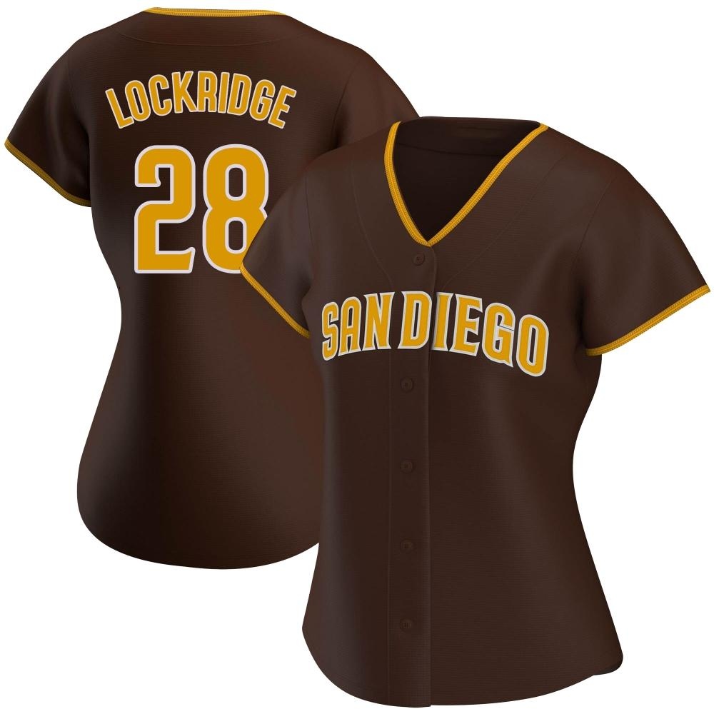 Authentic Brandon Lockridge Women's San Diego Padres Brown Road Jersey Authentic Brandon Lockridge Women's San Diego Padres Brown Road Jersey
