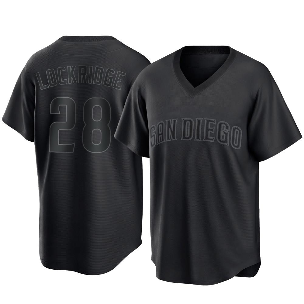 Replica Brandon Lockridge Men's San Diego Padres Black Pitch Fashion Jersey Replica Brandon Lockridge Men's San Diego Padres Black Pitch Fashion Jersey