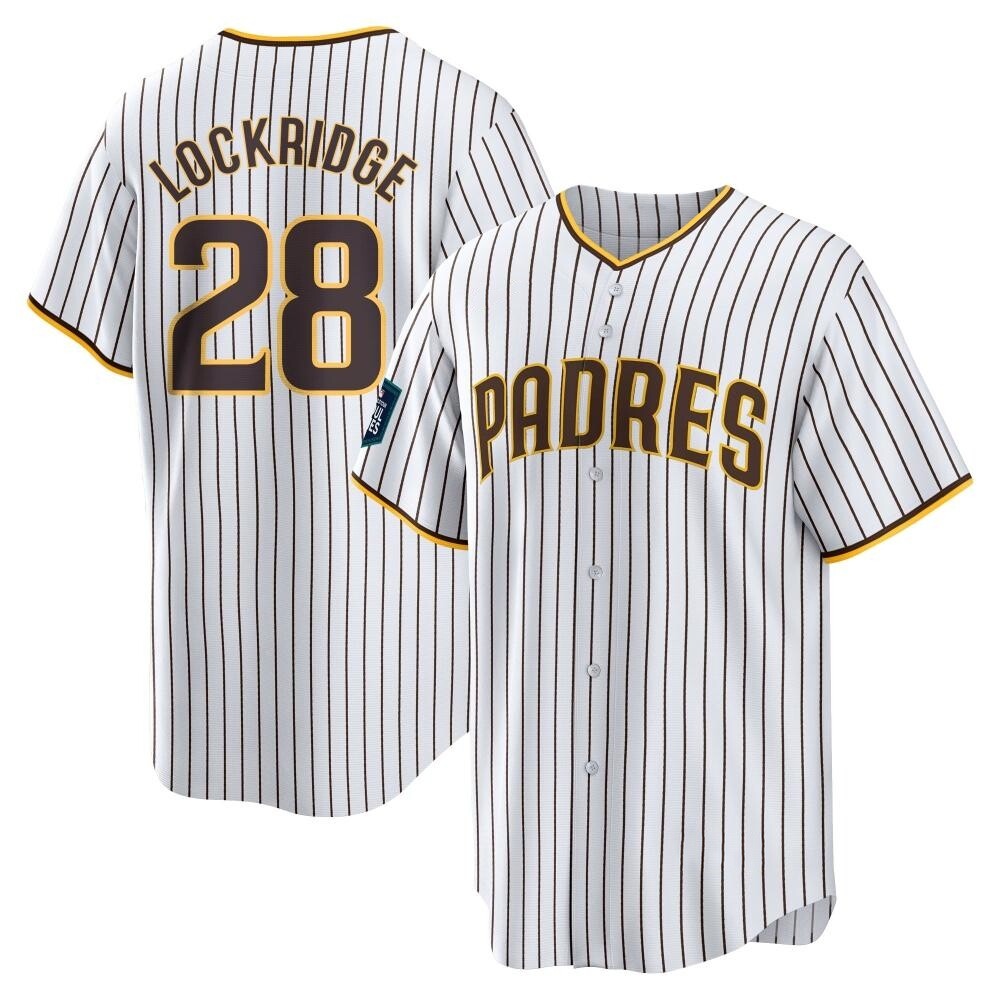 Replica Brandon Lockridge Men's San Diego Padres White 2024 World Tour Seoul Series Home Jersey Replica Brandon Lockridge Men's San Diego Padres White 2024 World Tour Seoul Series Home Jersey