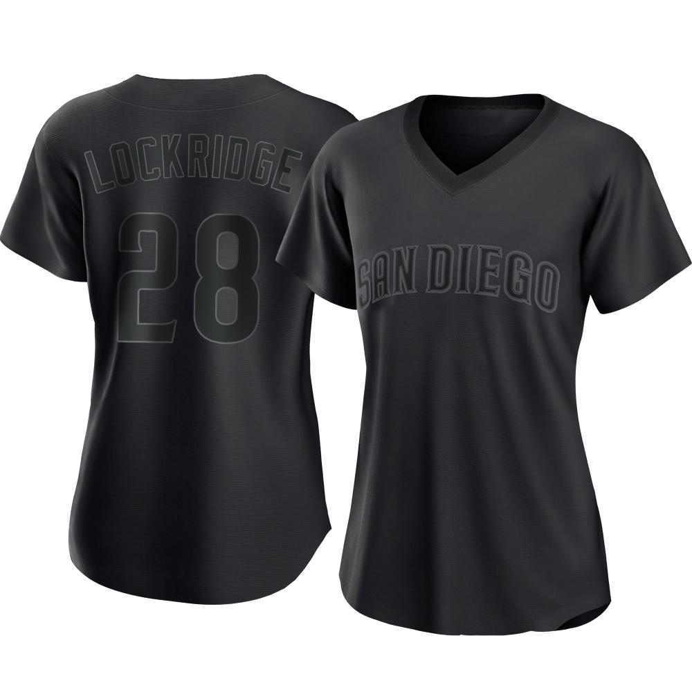 Replica Brandon Lockridge Women's San Diego Padres Black Pitch Fashion Jersey Replica Brandon Lockridge Women's San Diego Padres Black Pitch Fashion Jersey