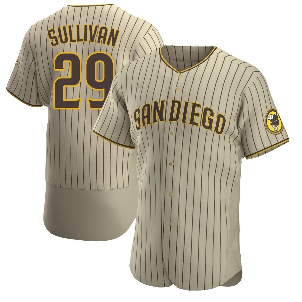 Authentic Brett Sullivan Men's San Diego Padres Brown Tan/ Alternate Jersey Authentic Brett Sullivan Men's San Diego Padres Brown Tan/ Alternate Jersey