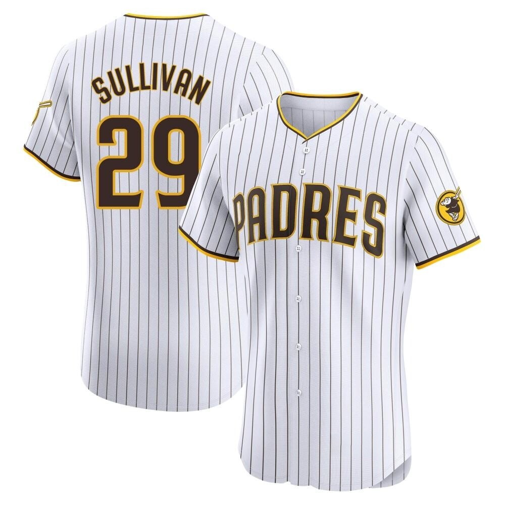 Elite Brett Sullivan Men's San Diego Padres White Home Jersey Elite Brett Sullivan Men's San Diego Padres White Home Jersey