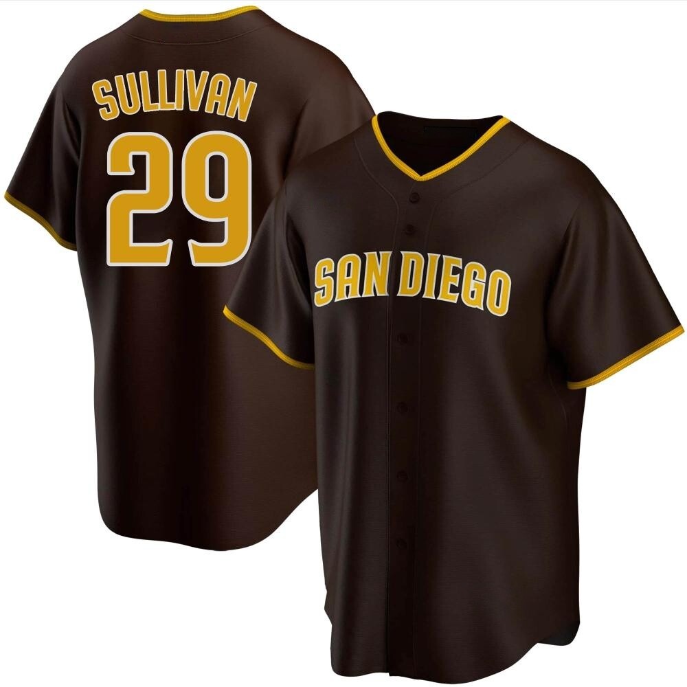 Replica Brett Sullivan Men's San Diego Padres Brown Road Jersey Replica Brett Sullivan Men's San Diego Padres Brown Road Jersey