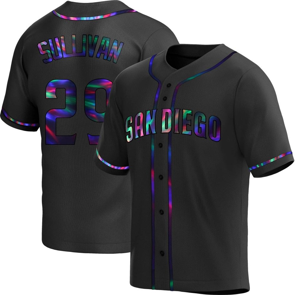 Replica Brett Sullivan Youth San Diego Padres Black Holographic Alternate Jersey Replica Brett Sullivan Youth San Diego Padres Black Holographic Alternate Jersey