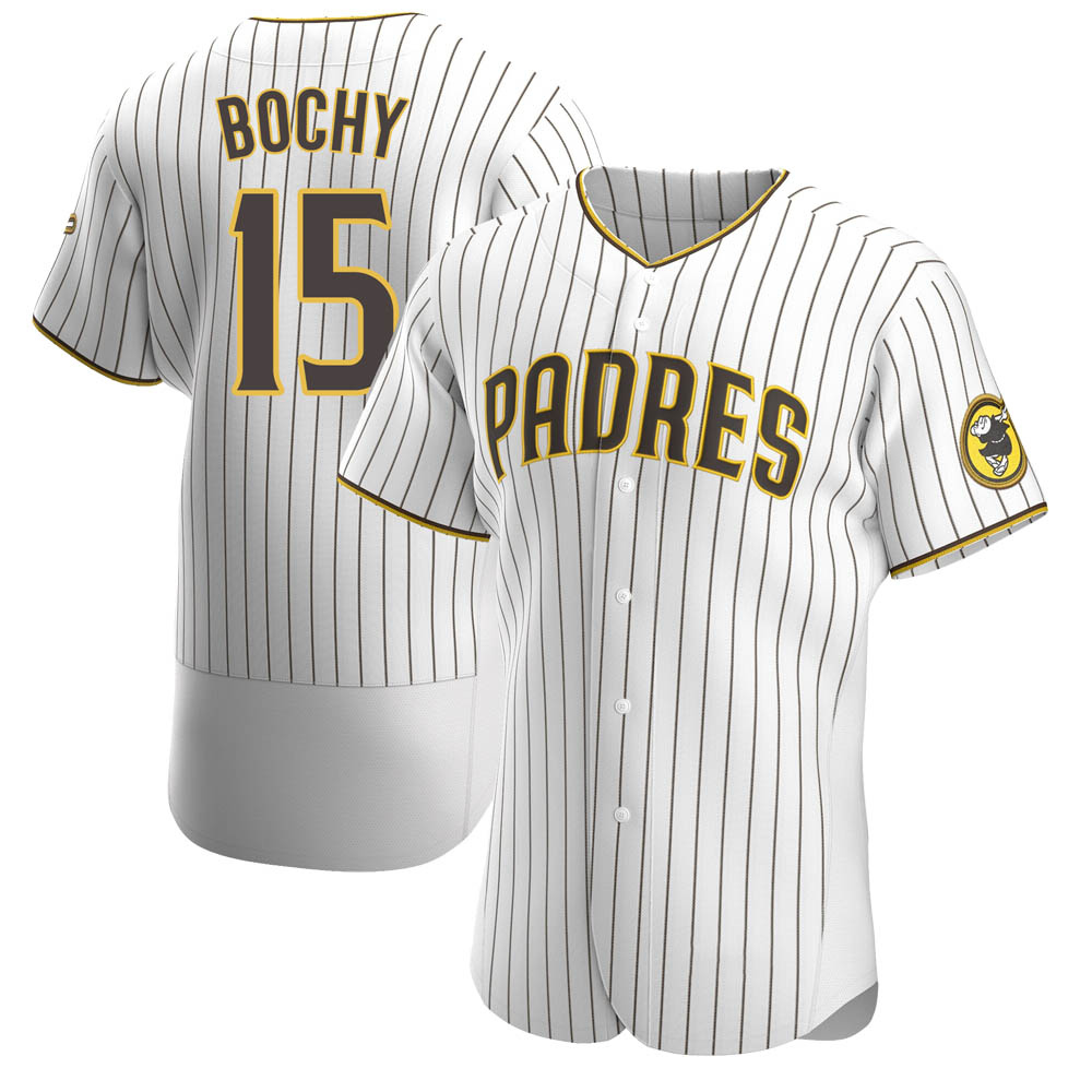Authentic Bruce Bochy Men's San Diego Padres White /Brown Home Jersey Authentic Bruce Bochy Men's San Diego Padres White /Brown Home Jersey