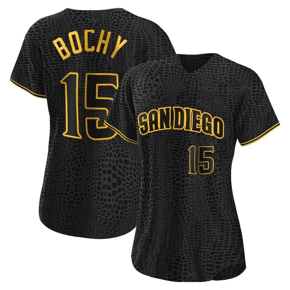Authentic Bruce Bochy Women's San Diego Padres Black Snake Skin City Jersey