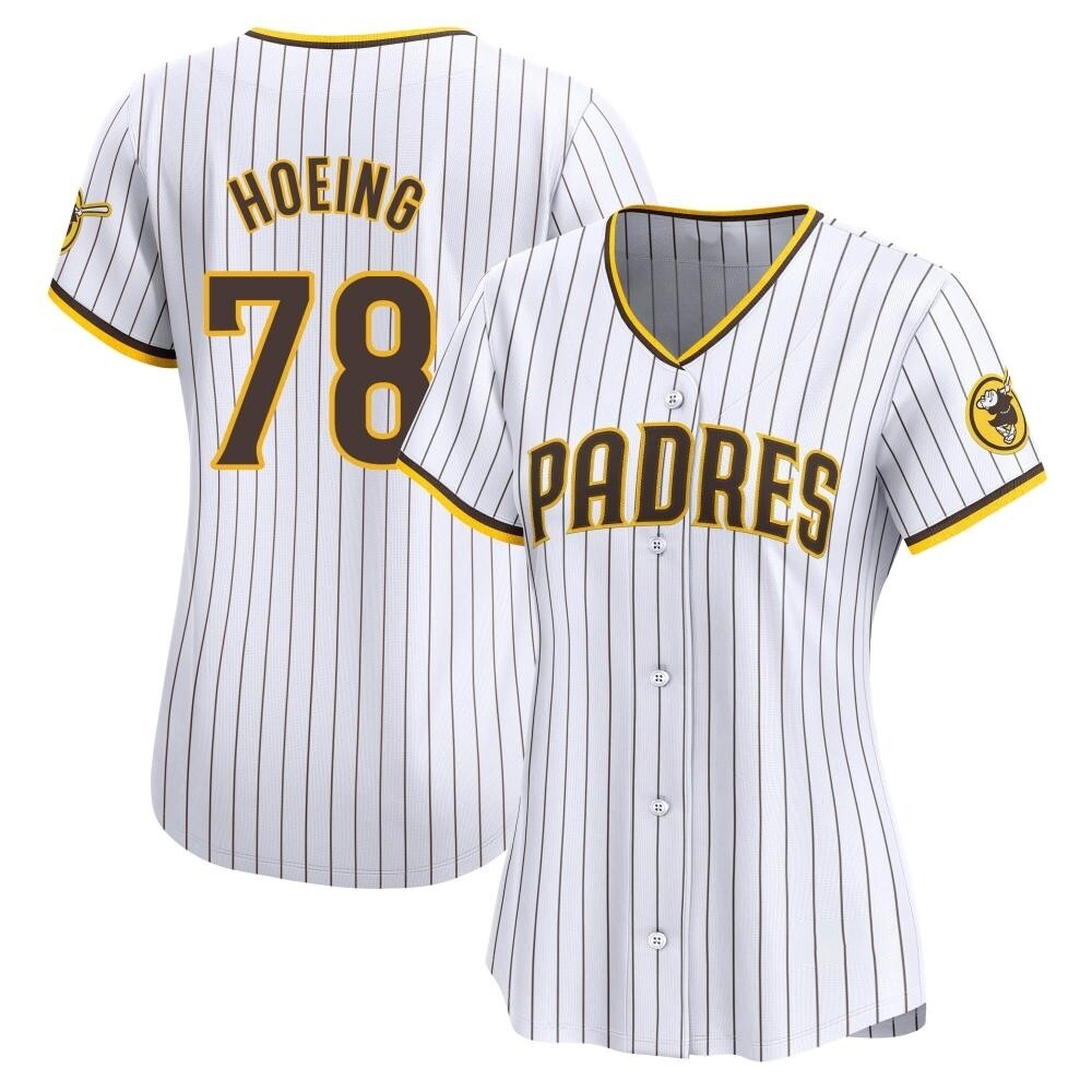 Limited Bryan Hoeing Women's San Diego Padres White Home Jersey Limited Bryan Hoeing Women's San Diego Padres White Home Jersey
