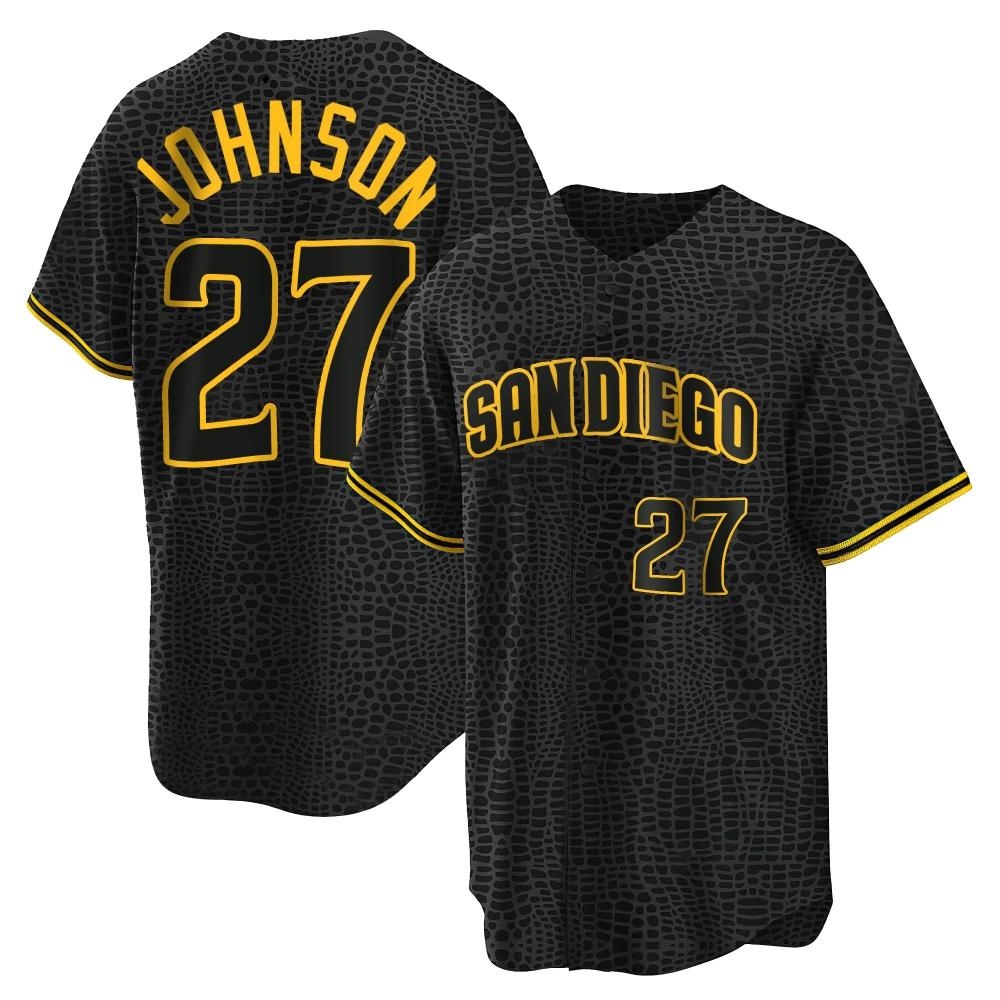 Replica Bryce Johnson Men's San Diego Padres Black Snake Skin City Jersey