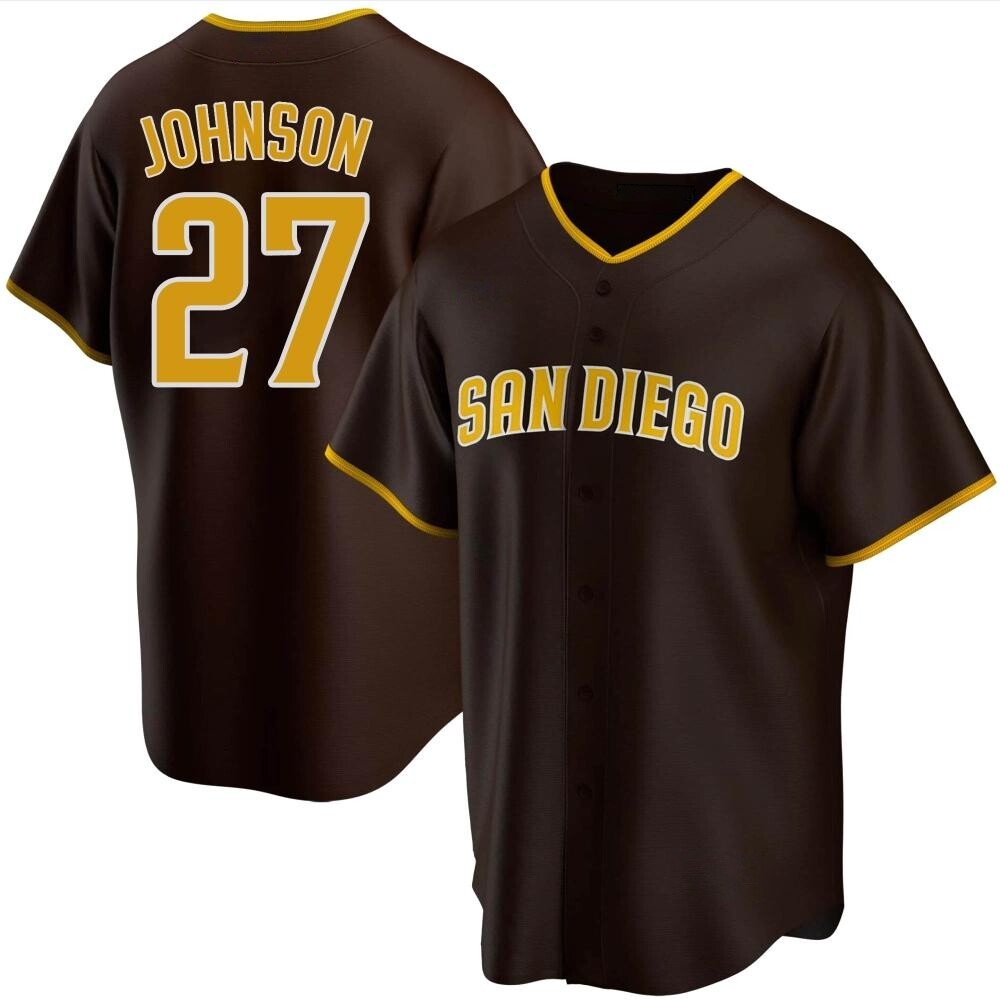 Replica Bryce Johnson Men's San Diego Padres Brown Road Jersey