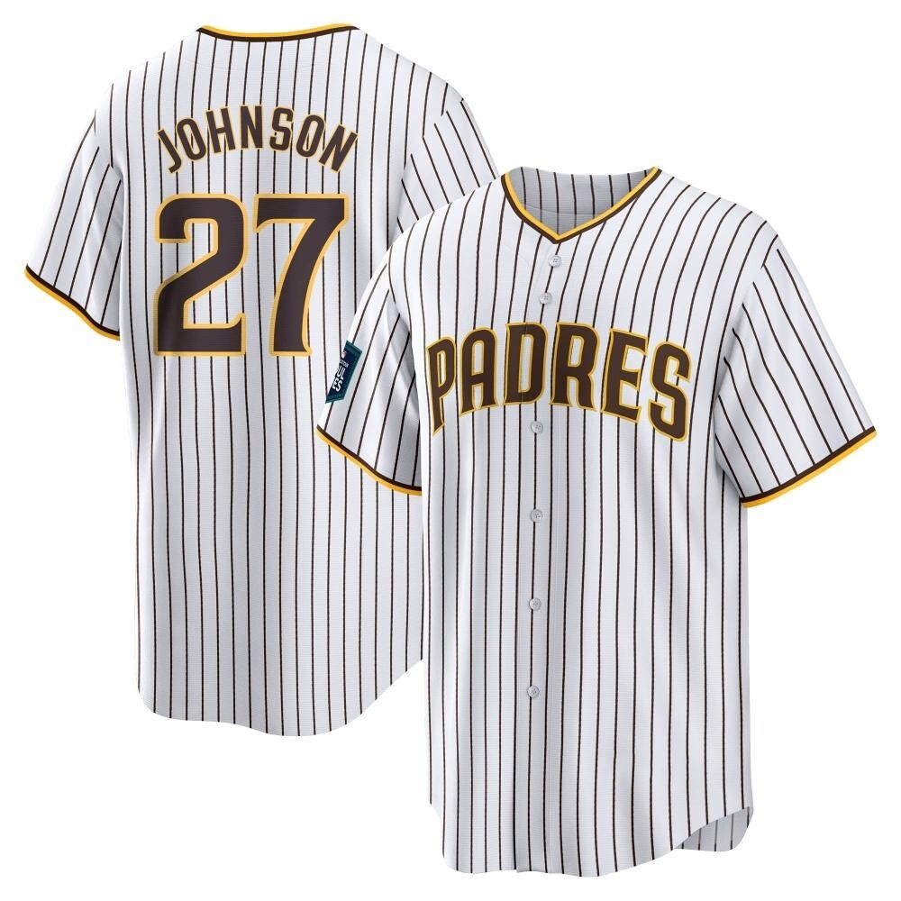 Replica Bryce Johnson Men's San Diego Padres White 2024 World Tour Seoul Series Home Jersey Replica Bryce Johnson Men's San Diego Padres White 2024 World Tour Seoul Series Home Jersey