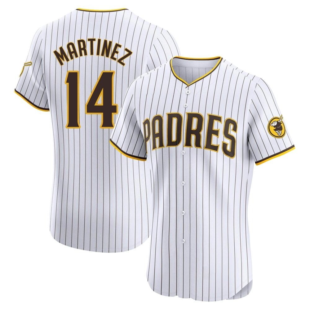 Elite Carmelo Martinez Men's San Diego Padres White Home Jersey Elite Carmelo Martinez Men's San Diego Padres White Home Jersey