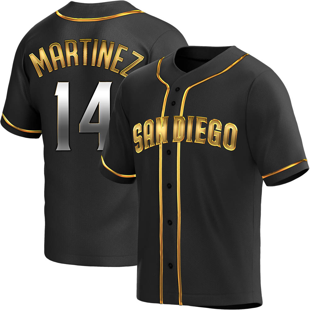 Replica Carmelo Martinez Men's San Diego Padres Black Golden Alternate Jersey Replica Carmelo Martinez Men's San Diego Padres Black Golden Alternate Jersey