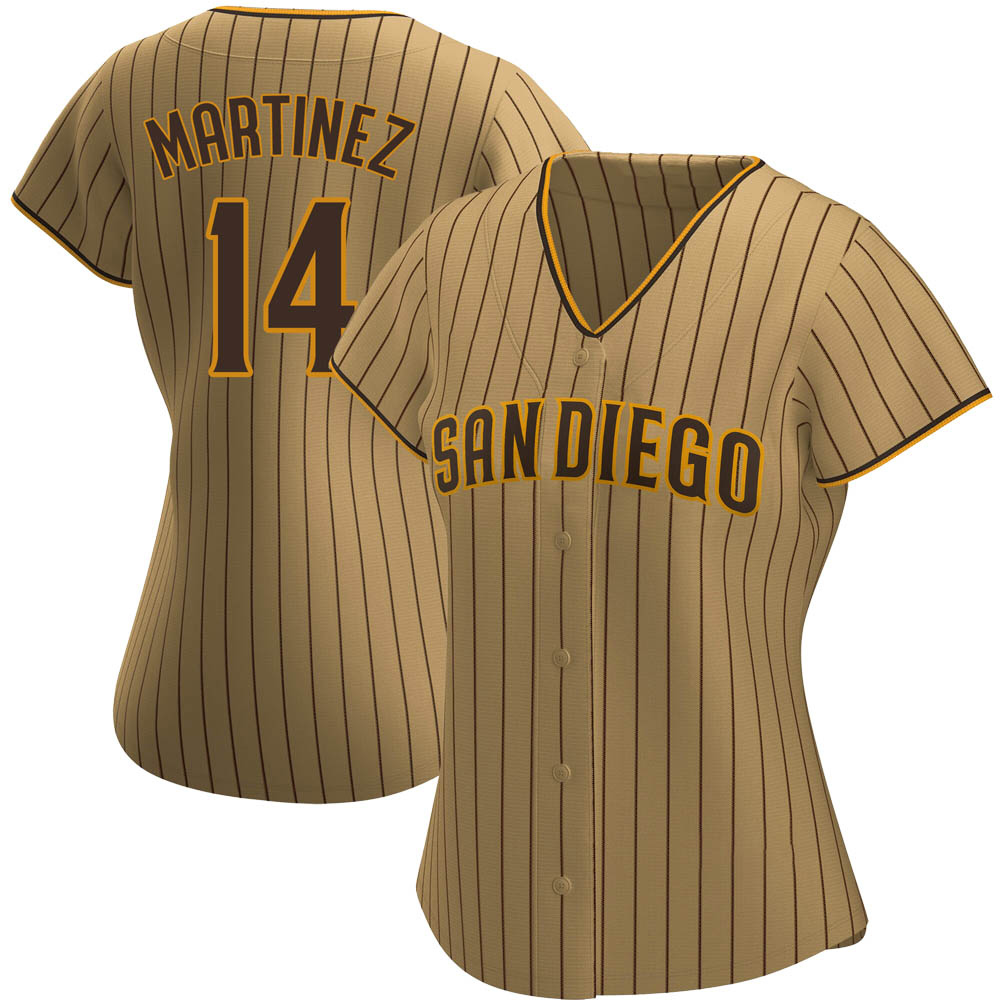Replica Carmelo Martinez Women's San Diego Padres Brown Tan/ Alternate Jersey Replica Carmelo Martinez Women's San Diego Padres Brown Tan/ Alternate Jersey