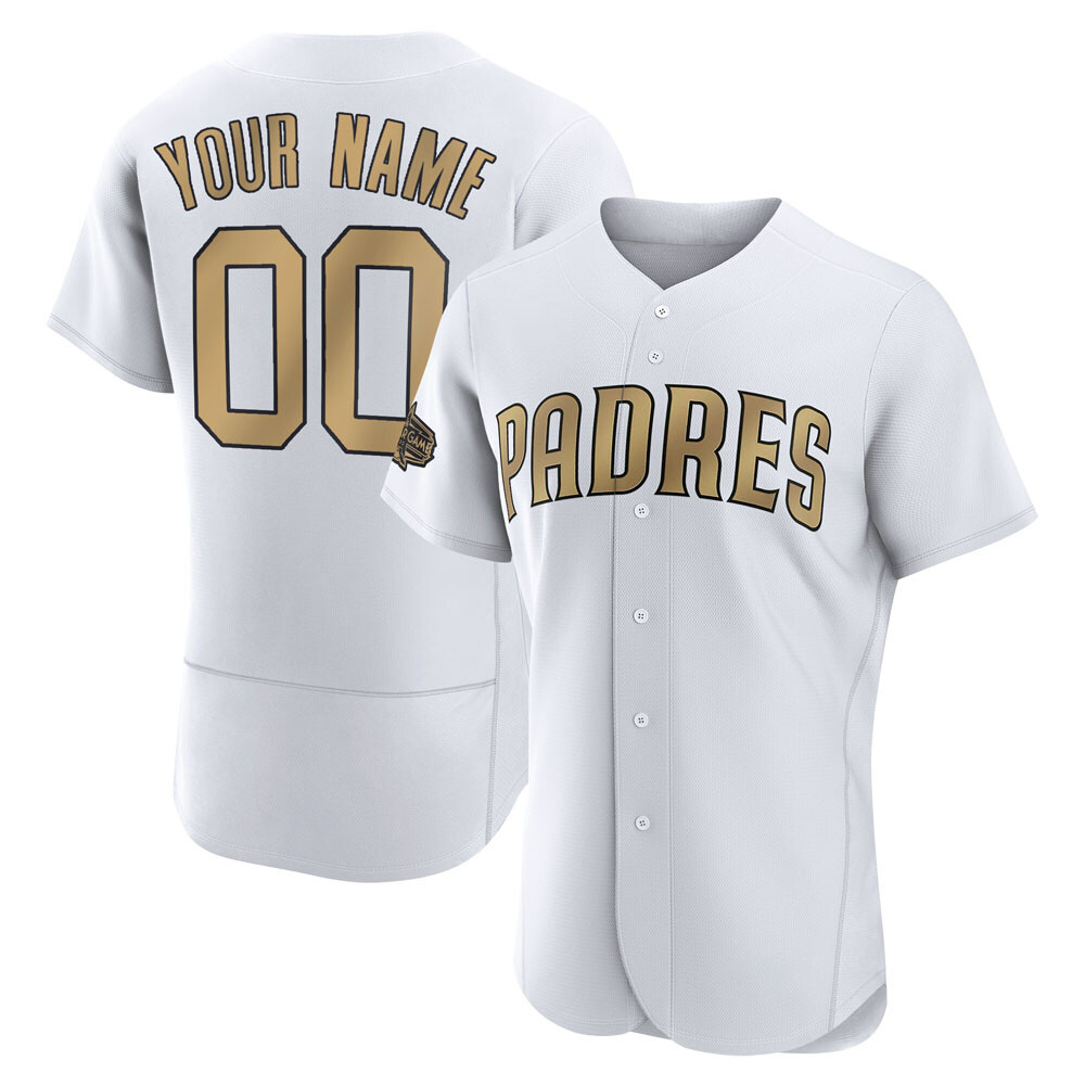 Game Custom Men's San Diego Padres White Authentic 2022 All-Star Jersey Game Custom Men's San Diego Padres White Authentic 2022 All-Star Jersey