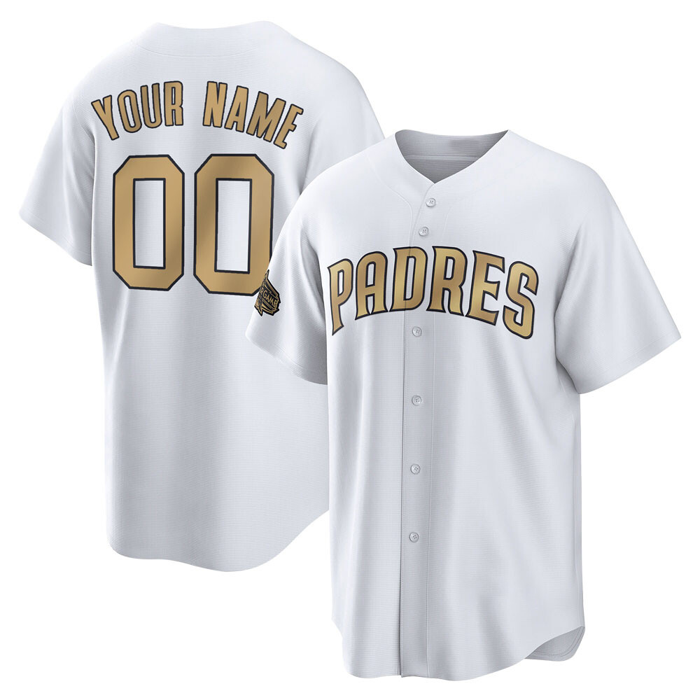 Game Custom Youth San Diego Padres White Replica 2022 All-Star Jersey Game Custom Youth San Diego Padres White Replica 2022 All-Star Jersey
