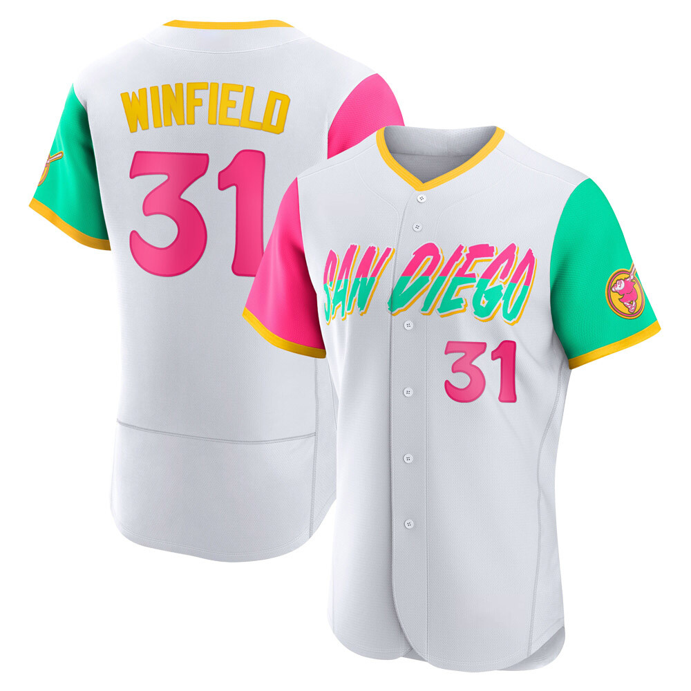 Authentic Dave Winfield Men's San Diego Padres White 2022 City Connect Jersey Authentic Dave Winfield Men's San Diego Padres White 2022 City Connect Jersey