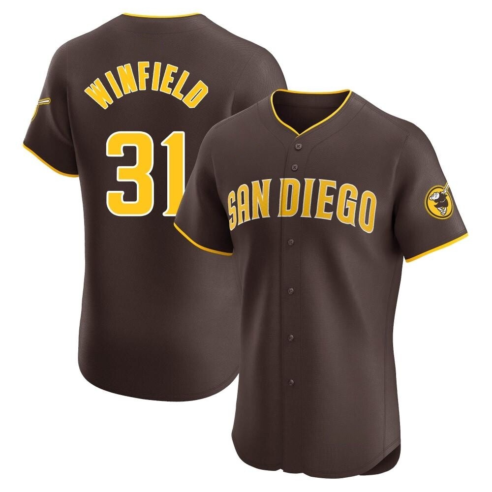Elite Dave Winfield Men's San Diego Padres Brown Road Vapor Premier Jersey Elite Dave Winfield Men's San Diego Padres Brown Road Vapor Premier Jersey