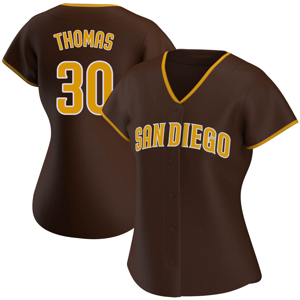Replica Derrel Thomas Women's San Diego Padres Brown Road Jersey Replica Derrel Thomas Women's San Diego Padres Brown Road Jersey