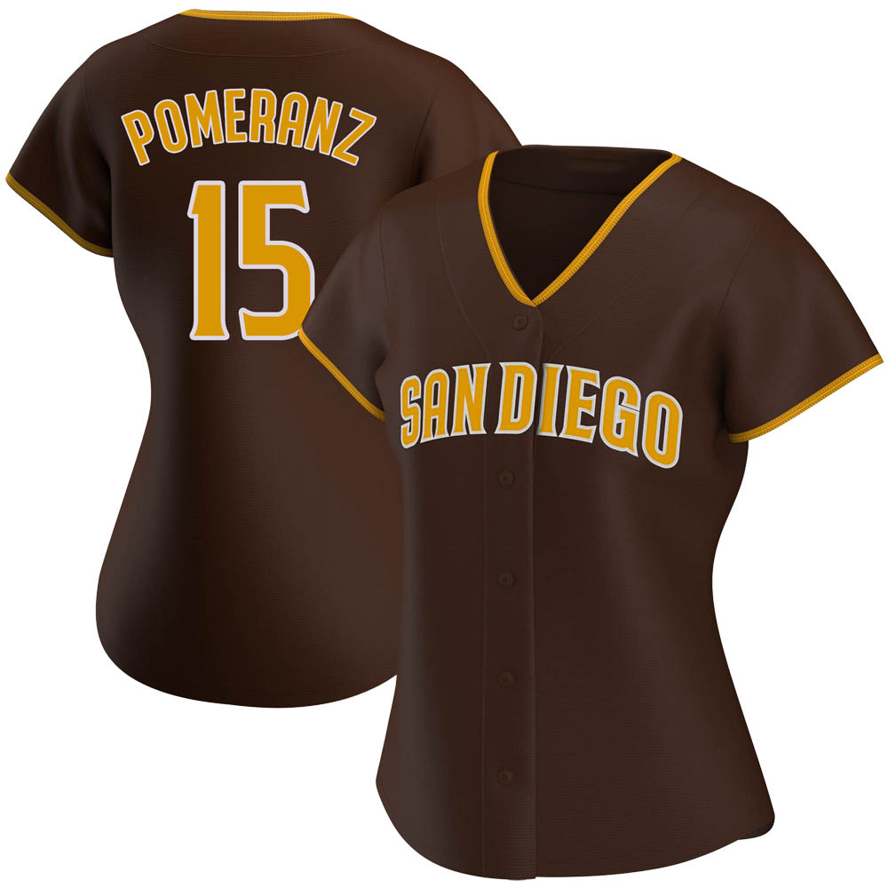 Authentic Drew Pomeranz Women's San Diego Padres Brown Road Jersey