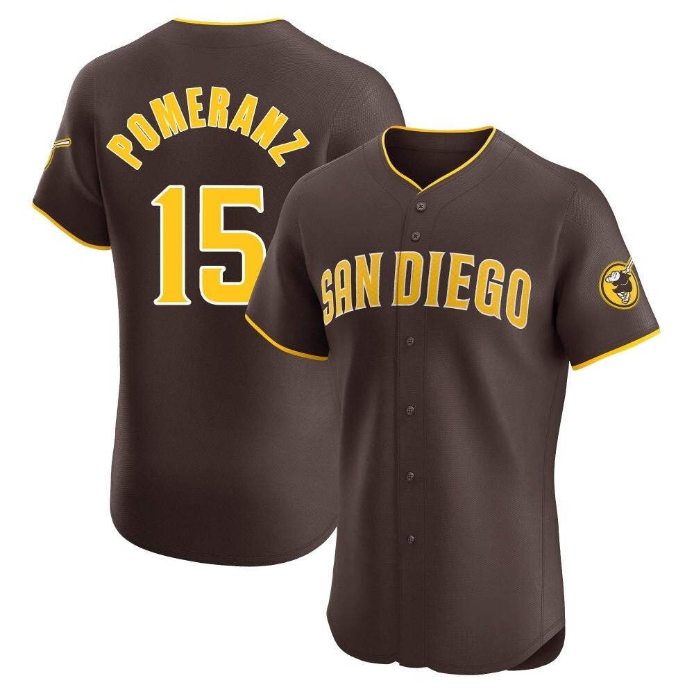 Elite Drew Pomeranz Men's San Diego Padres Brown Road Vapor Premier Jersey