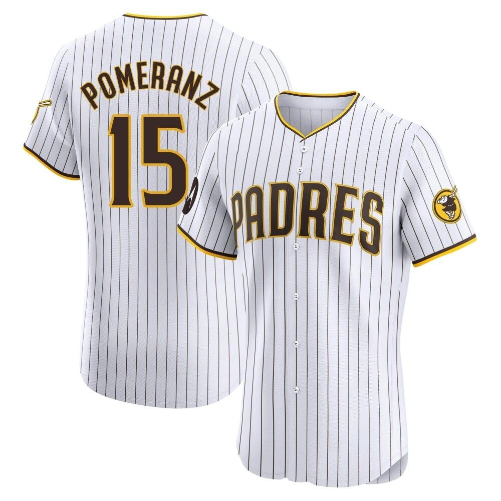 Elite Drew Pomeranz Men's San Diego Padres White Home Patch Jersey Elite Drew Pomeranz Men's San Diego Padres White Home Patch Jersey