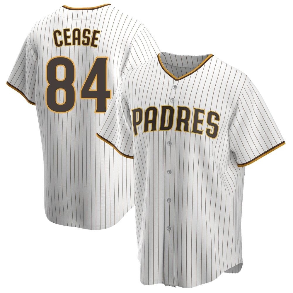 Replica Dylan Cease Men's San Diego Padres White /Brown Home Jersey Replica Dylan Cease Men's San Diego Padres White /Brown Home Jersey