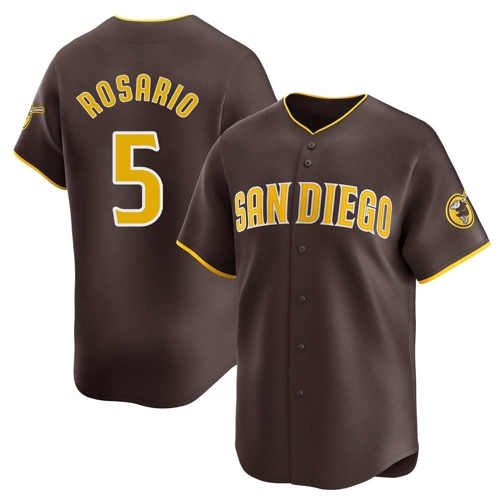 Limited Eguy Rosario Men's San Diego Padres Brown Away Jersey Limited Eguy Rosario Men's San Diego Padres Brown Away Jersey