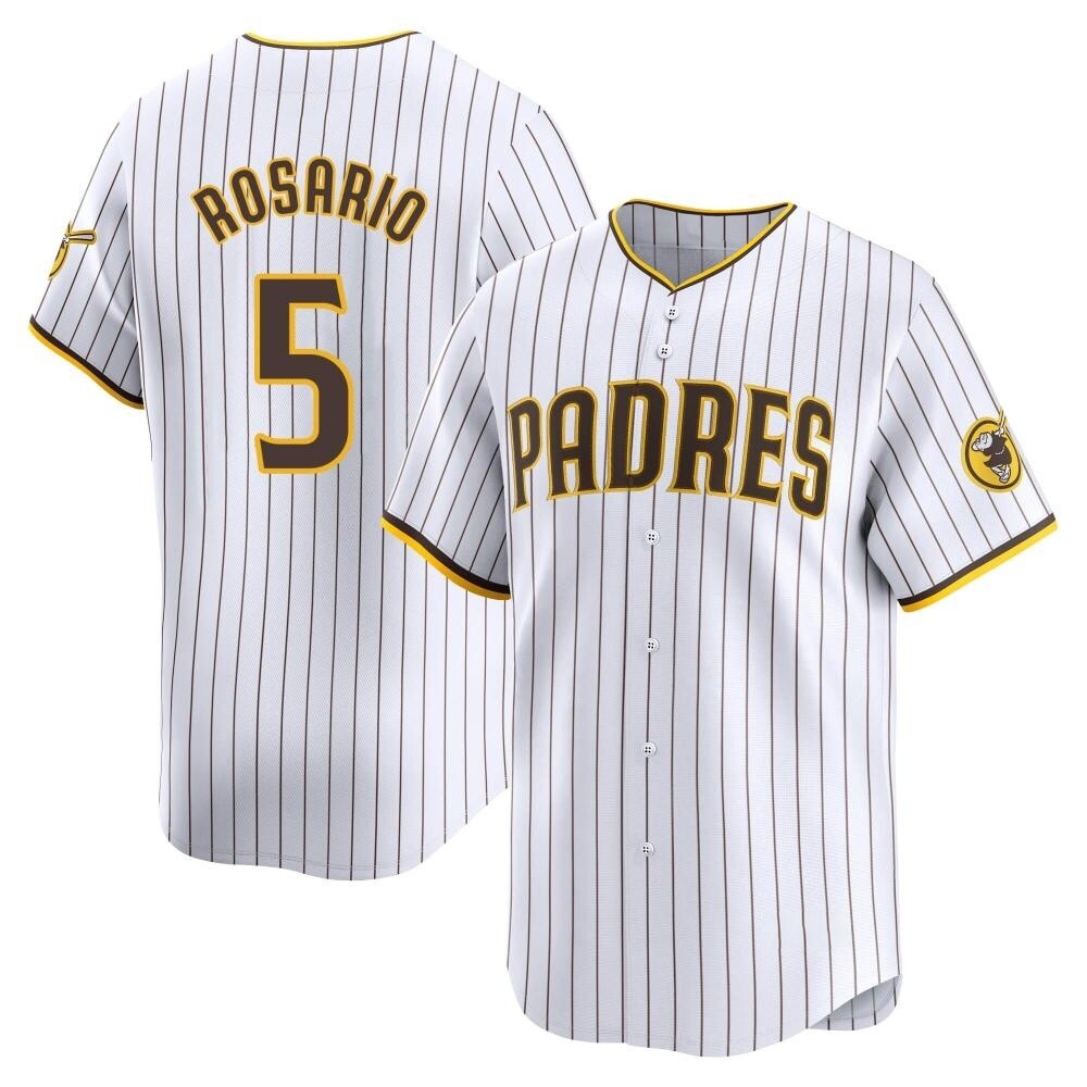 Limited Eguy Rosario Men's San Diego Padres White Home Jersey Limited Eguy Rosario Men's San Diego Padres White Home Jersey